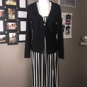 Pinc black and white maxi dress. Size medium